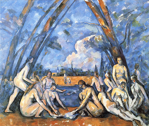 reproductie The bathers van Paul Cezanne